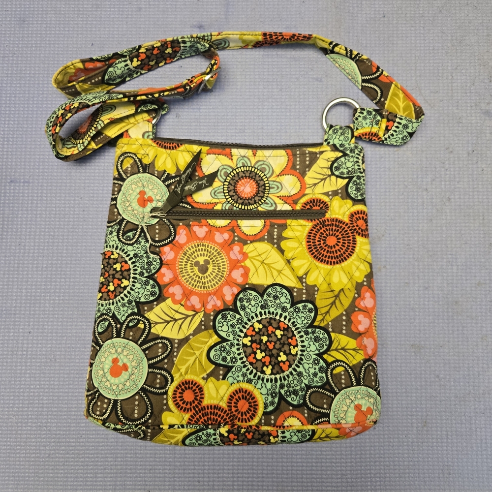 Vera Bradley X Mickey Mouse- Multicolor- Floral- Crossbody- Shoulder Bag- NWOT - Picture 2 of 13